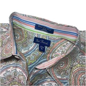 Paul Fredrick Mens XL Paisley‎ Shirt L/S Finest Long Staple Cotton Classic Fit